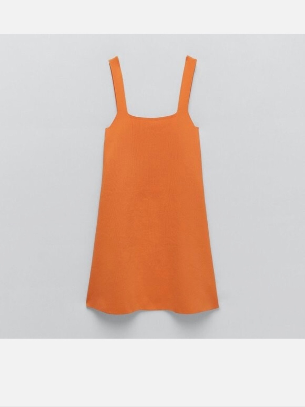 Zara Orange Knitted Sleeveless Dress Size Small